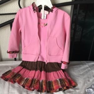 VINTAGE Girls Dress & Jacket Size 3T